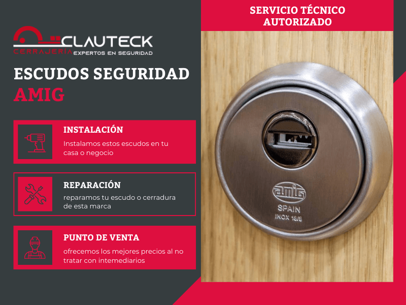 Servicio de reparación oficial AMIG: pomos, cerrojos, mirillas y escudos protectores