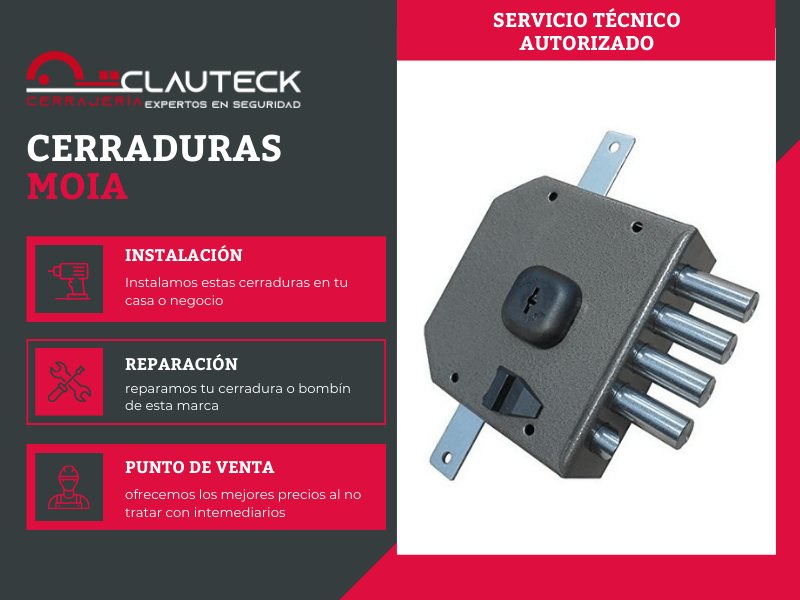 Servicio de reparación e instalación oficial cerraduras Moia