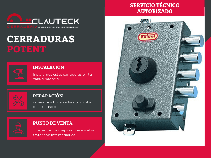 Servicio Técnico para cerraduras y bombines Potent