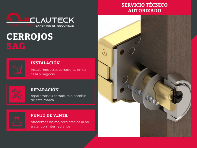 Servicio de reparación y venta autorizado de cerraduras SAG