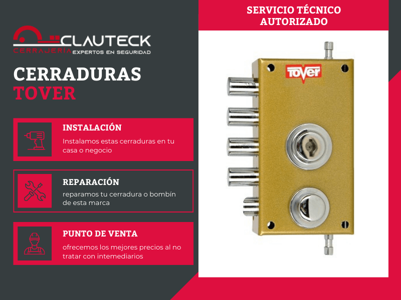 Distribuidor oficial de bombines y cilindros Tover