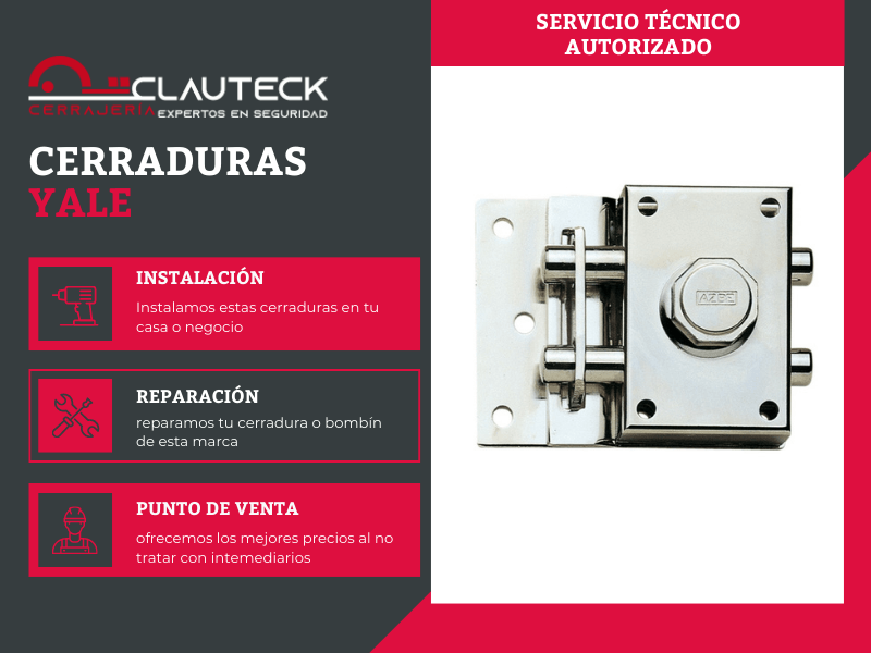 Servicio técnico de cerraduras de seguridad y cerrojos YALE